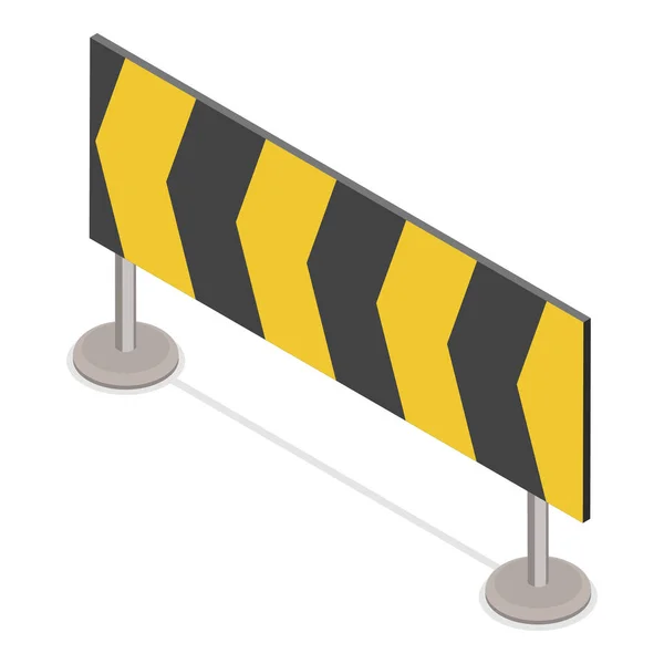 Isometric Flat Vector Set Traffic Road Barriers Roadblocks Barricades Item — Stock Vector