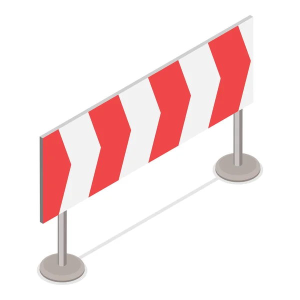 Isometric Flat Vector Set Traffic Road Barriers Roadblocks Barricades Item — Stock Vector