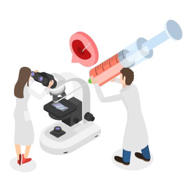 3 boyutlu Isometric Düz Vektör Suni Döllenme, Yapay Hamilelik. Madde 5