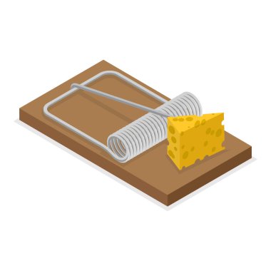 3 Boyutlu Isometric Vahşi Hayvan ve Böcek Tuzakları, Avlanma ve Tuzaklar Kümesi. Madde 3