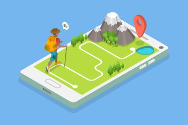 3D Isometric Dağ Turizmi Yörüngesi, Yürüyüş Patikası
