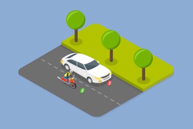 3 Boyutlu Isometric Düz Vektör Çizimi Şerit Değiştirme Kuralı, Güvenli Sürüş İpuçları