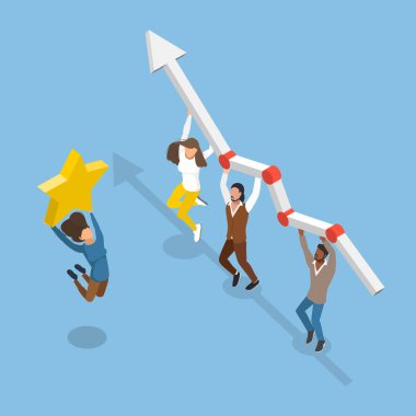 3 Boyutlu Isometric Takım Çalışması, İş Stratejisi Yönetmeni Görünümü