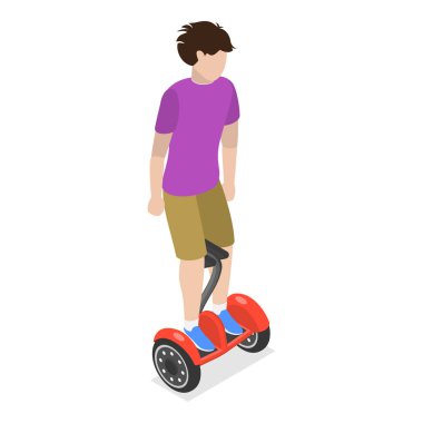 Üç boyutlu Isometric Düz Vektör Değişik Fiziksel Faaliyetler, Sağlıklı Aktivite ve Yaşam Tarzı. Madde 2