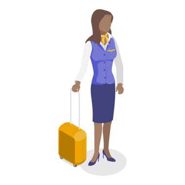 3D Isometric Havalimanı Personel Seti, Havayolu Çalışanları Grubu. Madde 6