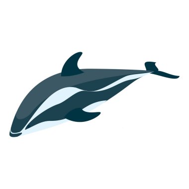 3 Boyutlu Isometric Dolphins Flat Vector kümesi, Eğitimsel Sınıflandırma. Madde 2