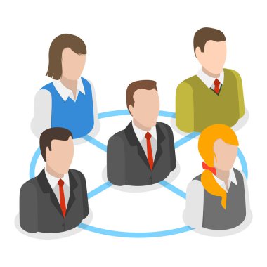 3D Isometric Düzey Vektör Çizelgesi, Şirket Yapısı. Madde 1