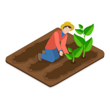 3 Boyutlu Isometric Tütün Sanayii, Sigara Üretimi Flat Vektör İllüstrasyonu. Madde 5