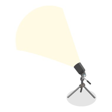 3D Isometric Flat Vlat Fotoğraf Stüdyosu Ekipmanları, Fotoğrafçı Araçları. Madde 2