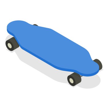 3 Boyutlu Isometric Düz Vektör Kaykay Seti, Teknede Biniyor. Madde 3