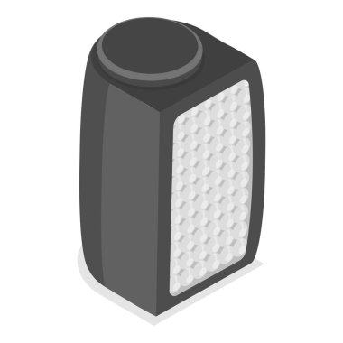 3D Isometric Flat vektör set, taşınabilir, el bilgisayarı, cep ve kafa elektriği. Madde 6