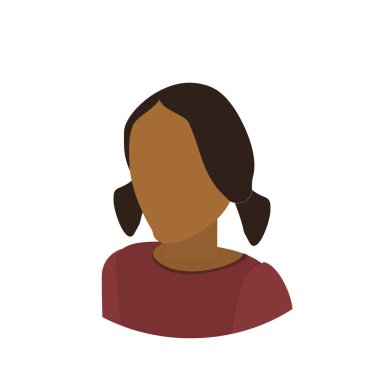 Üç boyutlu Isometric Düz Kadın Saç Tarzları Seti, Farklı Saç Tarzlı Güzel Genç Kızlar Portresi. Madde 1