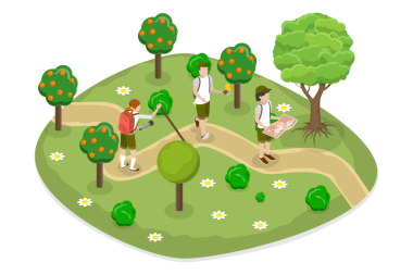 3 Boyutlu İzci Çocuklar, Yürüyüş ve Kamp Resimleri