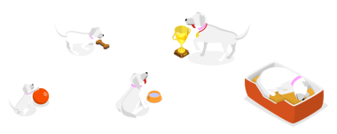 3 Boyutlu Isometric Evcil Hayvan Büyüme Aşamaları, Farklı Yaşlardaki Köpek