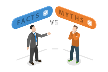 3D Isometric Flat  Conceptual Illustration of Fact Vs Myth, Fact-checking or Comparing Evidences