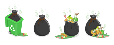 3 Boyutlu Isometric Kokulu Çöp Kümesi