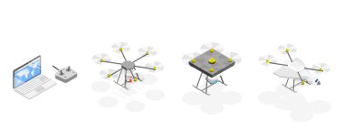 3D Isometric Flat Askeri Robotlar, İnsansız Uçaklar