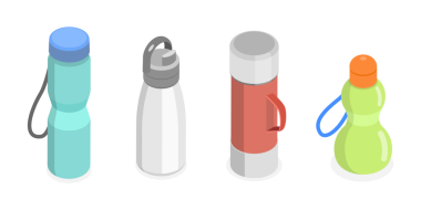 3 Boyutlu Isometric Düz Termoses