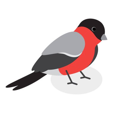 3D Isometric Flat Vector Set of City Birds, Sparrow, Tit, Pigeon, and Crow. Item 8