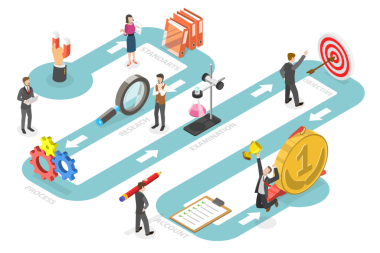 3D Isometric Flat Flat Mali Denetim ve Analitik İş Raporunun Kavramsal İllüstrasyonu