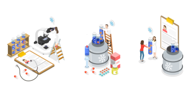 Yumurta Hücresinin Dondurulma, Taşıyıcı annelik ve Hamileliğin 3 Boyutlu Isometric Düz Kavramsal İllüstrasyonu