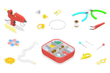 3 Boyutlu Isometric Mücevher Yapım Aletleri, Boncuklama Hobisi