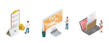 3D Isometric Flat Finansal Operasyonun Kavramsal İllüstrasyonu, maaş bordrosu, maaş bildirimi