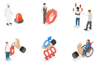 3 Boyutlu Ayrımcılık, Önyargı ve Eşitsizliğin Kavramsal İllüstrasyonu