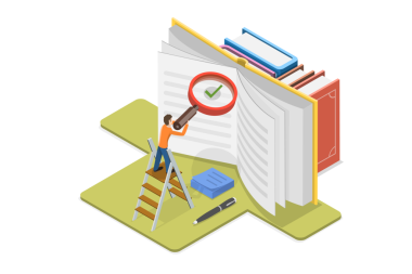 3D Isometric Flat Etimoloji Çalışması, Kelimeler Tarihi ve Kökenlerinin Kavramsal İllüstrasyonu