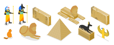 3 Boyutlu Mısır Sembolleri, Eski Medeniyet Arkeoloji Eserleri