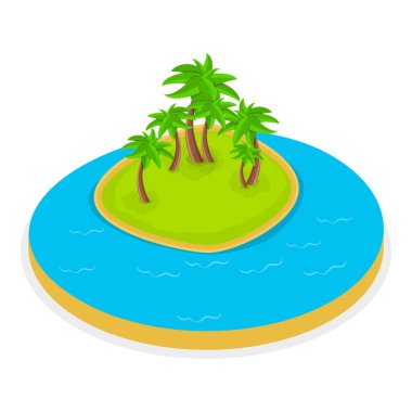 3D Isometric Doğal Su Peyzajı, Nehir, Şelale, Gölet ve Çeşme. Madde 7