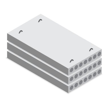 3D Isometric Bina Malzemeleri, Kum Yığını, Taşlar, Tuğlalar, Beton Karıştırıcı. Madde 8