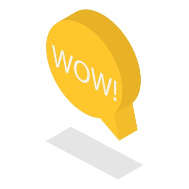 3D Isometric Düz Vektör Konuşma Baloncukları, Sohbet ya da Mesaj Kutuları. Madde 4