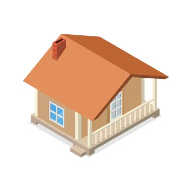 3 Boyutlu Isometric Köy Binaları, Çeşitli Küçük ve Büyük Evler. Madde 8