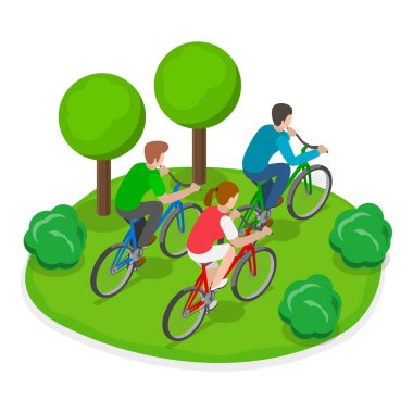 3D Isometric Flat Vlat Illustration of Friends Together, Ofis Partisinde Eğleniyor. Madde 2