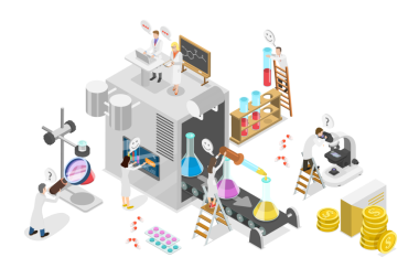 3D Isometric Flat Eczacılık Endüstrisi, Eczacılık