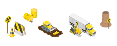 3 Boyutlu Bilgi Düz Radyoaktif Atık Ögeleri, Zararlı Atık Yönetimi