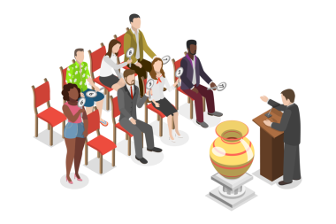 3 Boyutlu Isometric Açık Artırma Flat Resimleri, Sanat Toplum Satışı