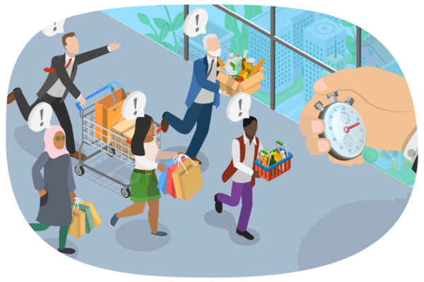 3D Isometric Flat Alışveriş Yarışları, Büyük İndirimli Reklamlar