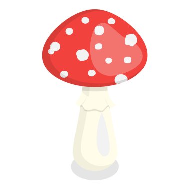 3 Boyutlu Isometric Düz Vektör Mantar Kümesi, Mantar Bitkileri. Madde 12