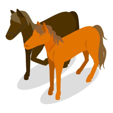 3D Isometric Equestrian elementler kümesi, At Biniciliği. Madde 5