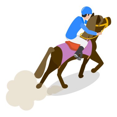 3D Isometric Equestrian elementler kümesi, At Biniciliği. Madde 6