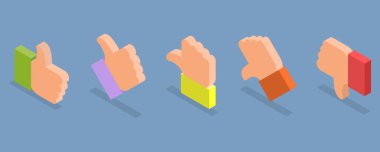 3D Isometric Düz Vektör Ruh Hali İzleyicisi, Geribildirim Anketi