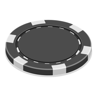 3 boyutlu Isometric Flat Vector set of Casino Elements, Casino Roulette, Kart ya da Dice Game. Madde 9