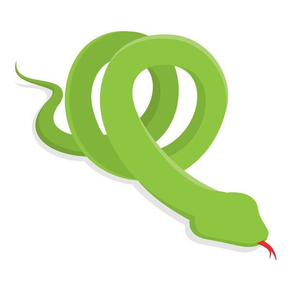 3D изометрическая плоская векторная иллюстрация красочных ядовитых змей, ярких токсичных змей. Пункт 1