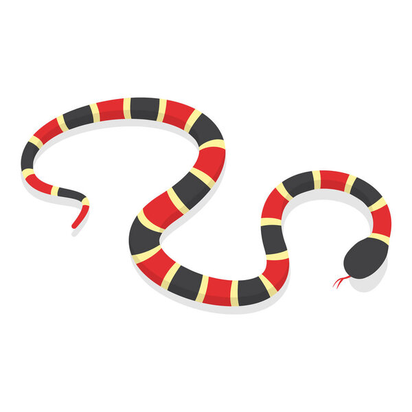 3D изометрическая плоская векторная иллюстрация красочных ядовитых змей, ярких токсичных змей. Пункт 2