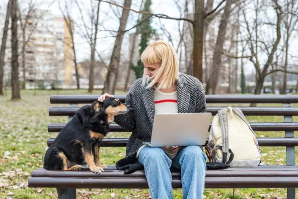 Genç bayan evcil hayvan sahibi, evlatlık kurtarılan köpeğiyle dışarıda gezip arkadaşlıklarının tadını çıkarıyor. Havalı tavırlı hippi kadın. Terk edilmiş hayvanlarla gençlik kültürü.