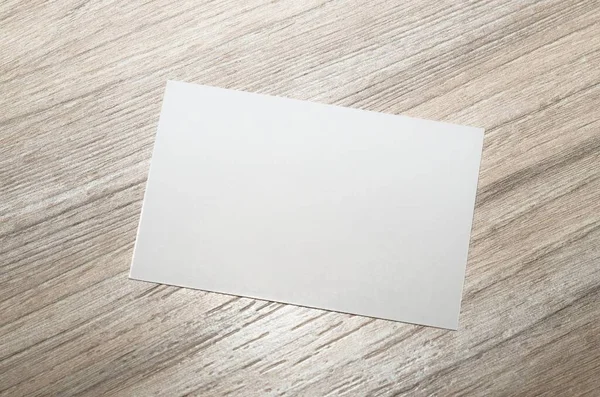 Blanco Visitekaartje Tafel — Stockfoto