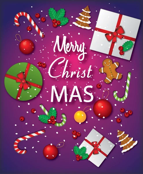 Poster Background Christmas Graphic Elements — Stock Photo, Image
