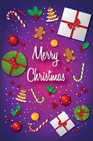 Poster Background Christmas Graphic Elements — Stock Photo, Image